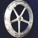 Driving flywheel for woodworking machine.